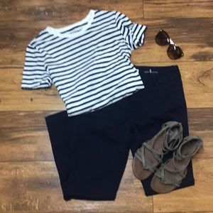 2/$12 J Crew Frankie Navy Chino Pants 4 petite